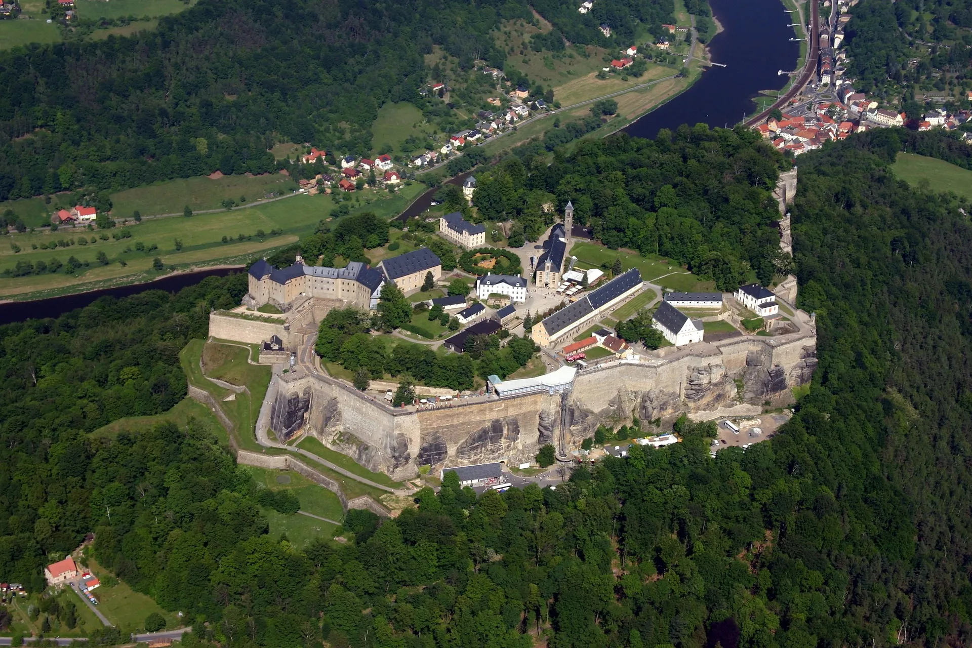 Fortress Königstein, near Saxon Switzerland National Park.