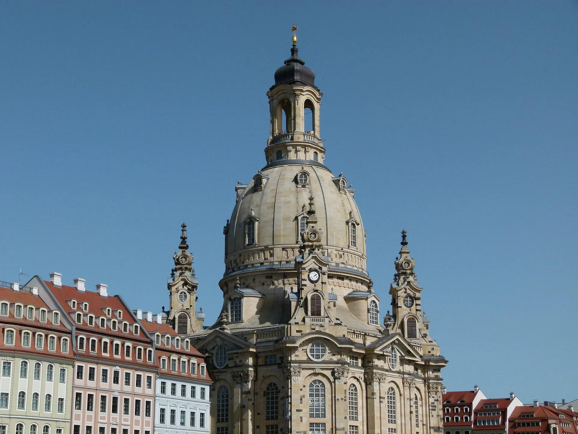“Frauenkirche” or “Church of our Lady” in Dresden’s historical city center.