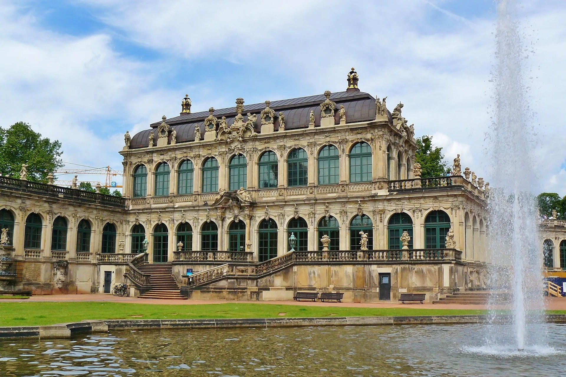 The “Zwinger”, palatial complex with gardens in Dresden’s historical center.